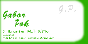 gabor pok business card